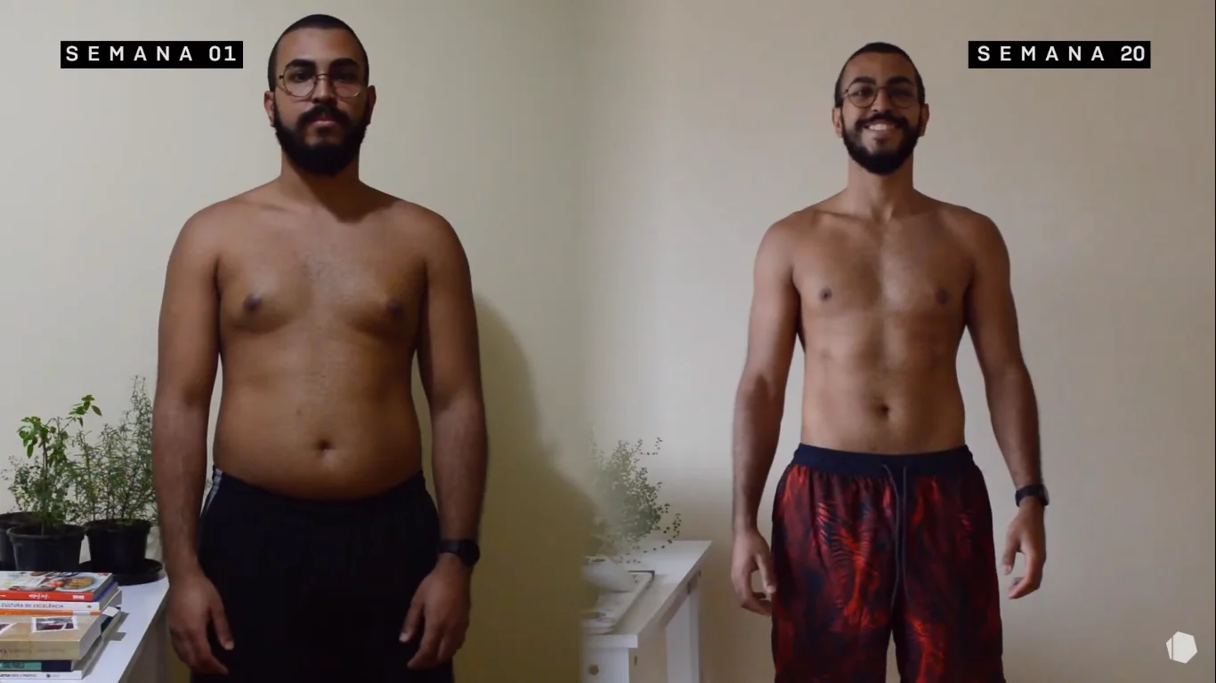 Carioca emagrece 14kg e define músculos treinando pelo celular