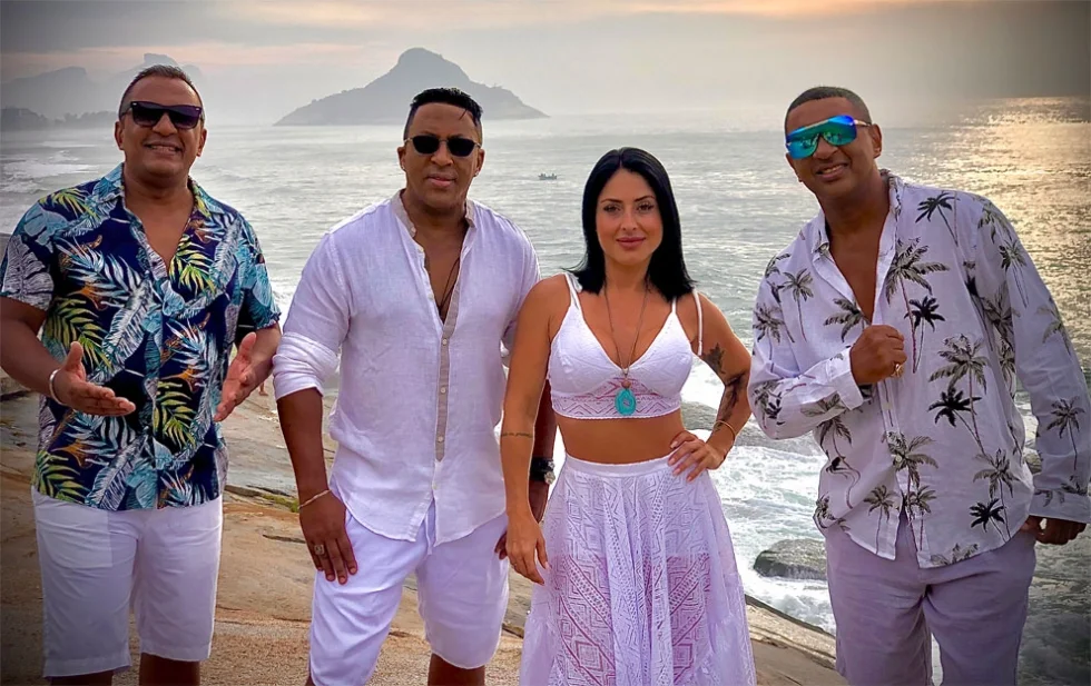 Tatiane Sampaio &amp; família Retro grava clipe no Rio