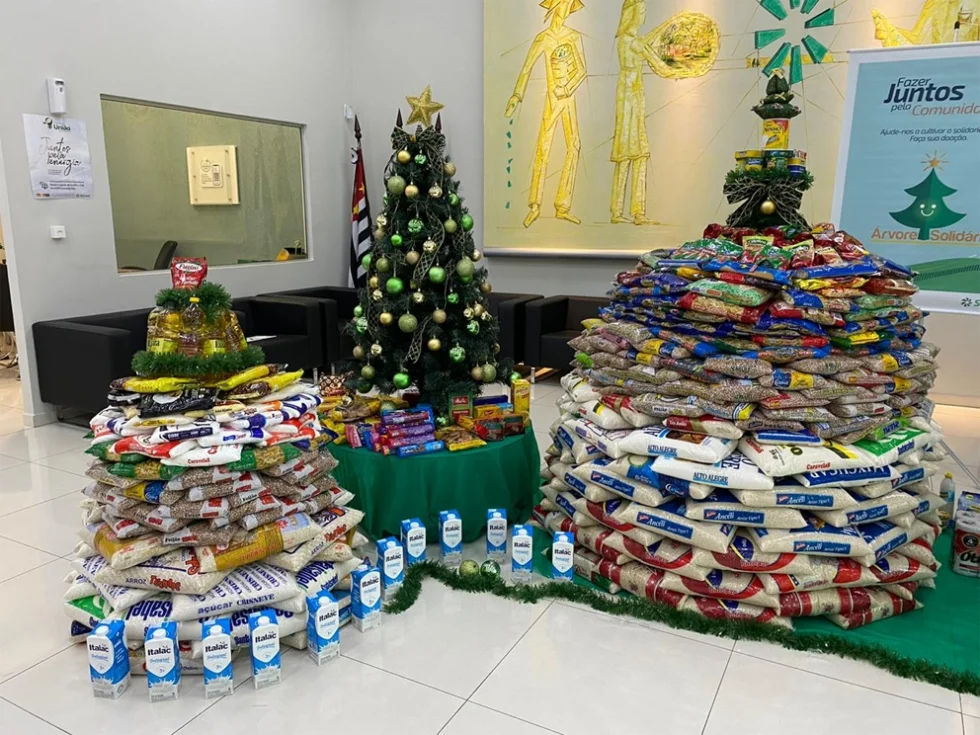 Campanha Árvore Solidária arrecada 128 toneladas de alimentos