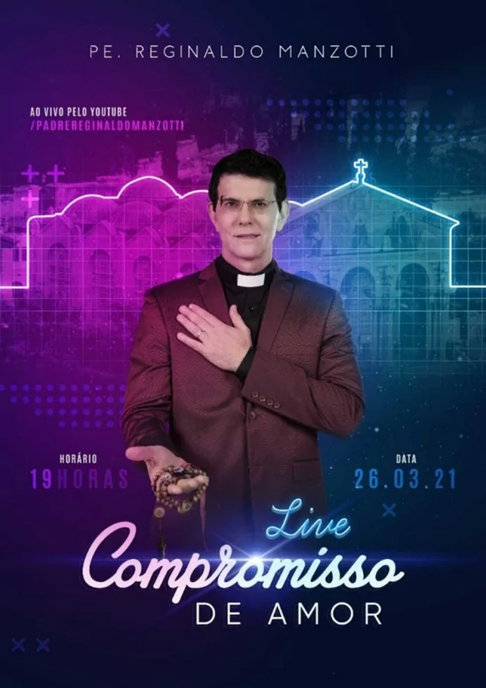Compromisso de Amor: Padre Reginaldo Manzotti prepara live solidária para arrecadar alimentos