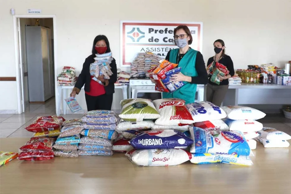 Cambé: Vacinação Solidária arrecada mais de uma tonelada de alimentos em doações