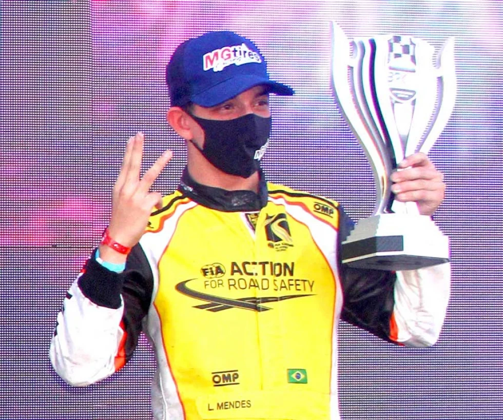 Estreante na categoria OK, Lucas Mendes vai ao pódio na Copa Brasil de Kart 2021