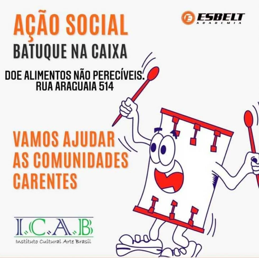 Dia dos Pais: Batuque na Caixa e Academia Esbelt realizam campanha de alimentos