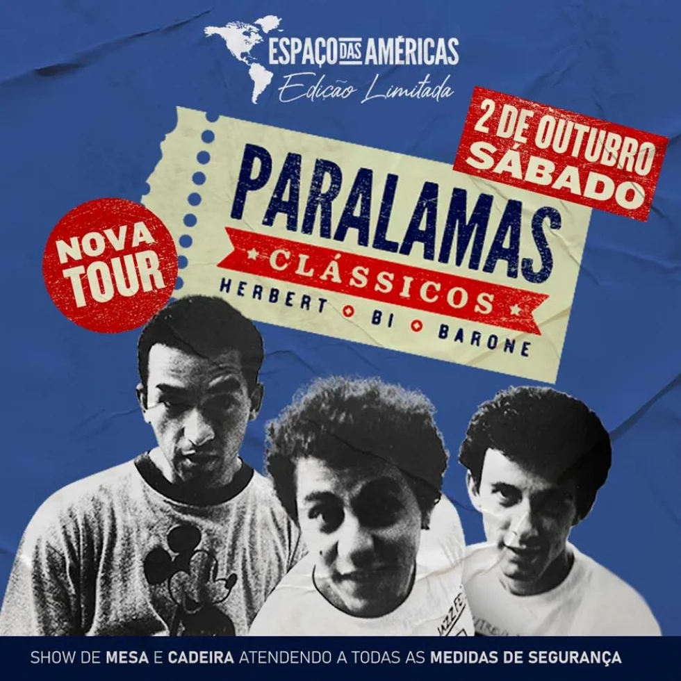 Os Paralamas do Sucesso lançam turnê "Paralamas Clássicos" no Espaço das Américas