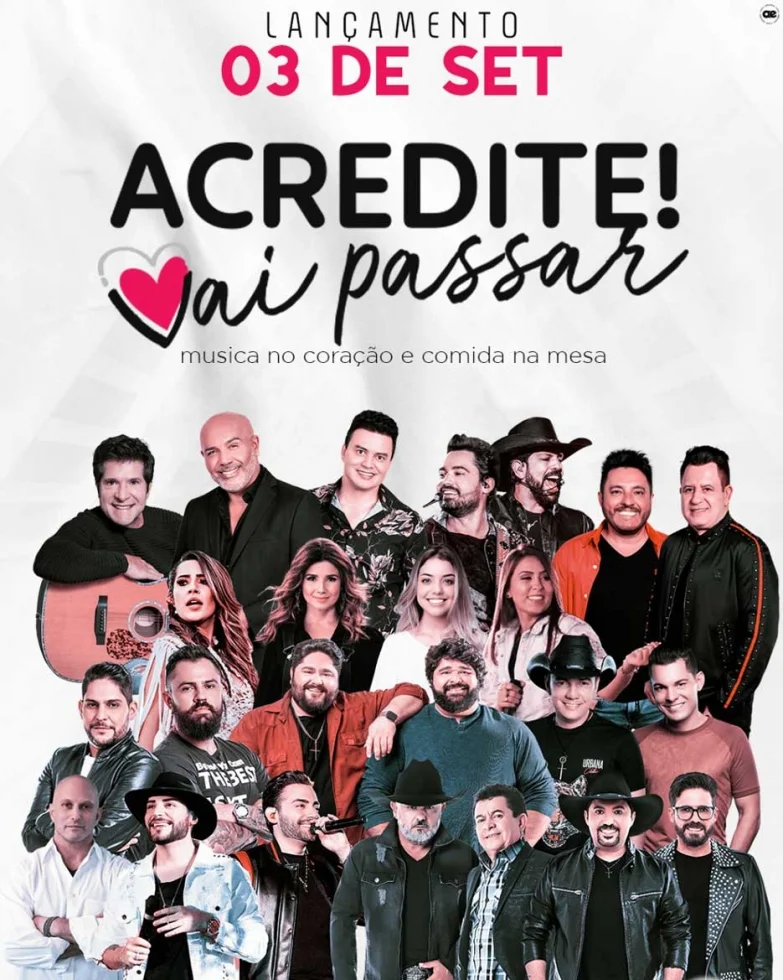 Rick e Renner se reúnem a grandes nomes do sertanejo em projeto beneficente "Acredite! Vai Passar"