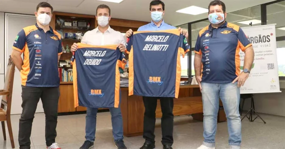 Diretoria do Londrina BMX Clube é recebida pelo prefeito Marcelo Belinati