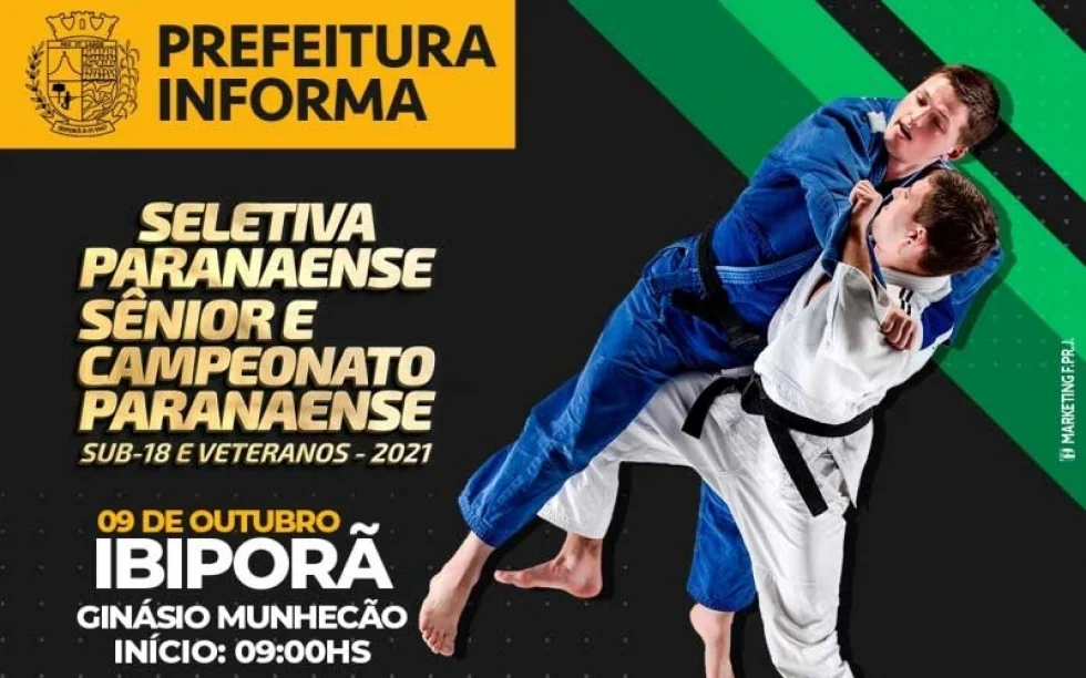 Ibiporã sediará seletiva e campeonato paranaense sênior de judô, neste sábado (09)