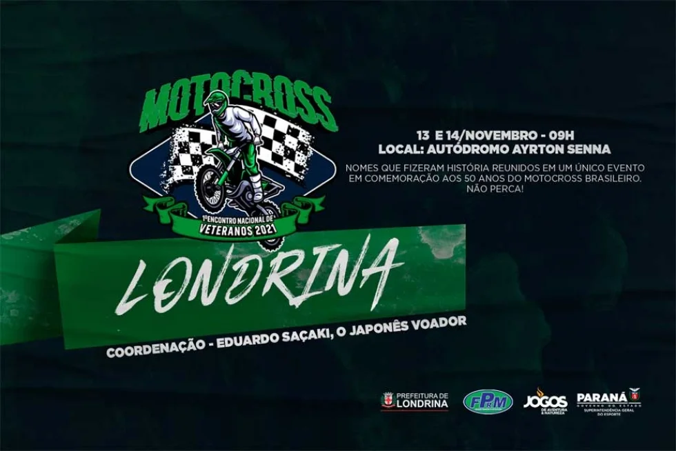 Londrina: Encontro nacional de veteranos do motocross ocorrerá no fim de semana