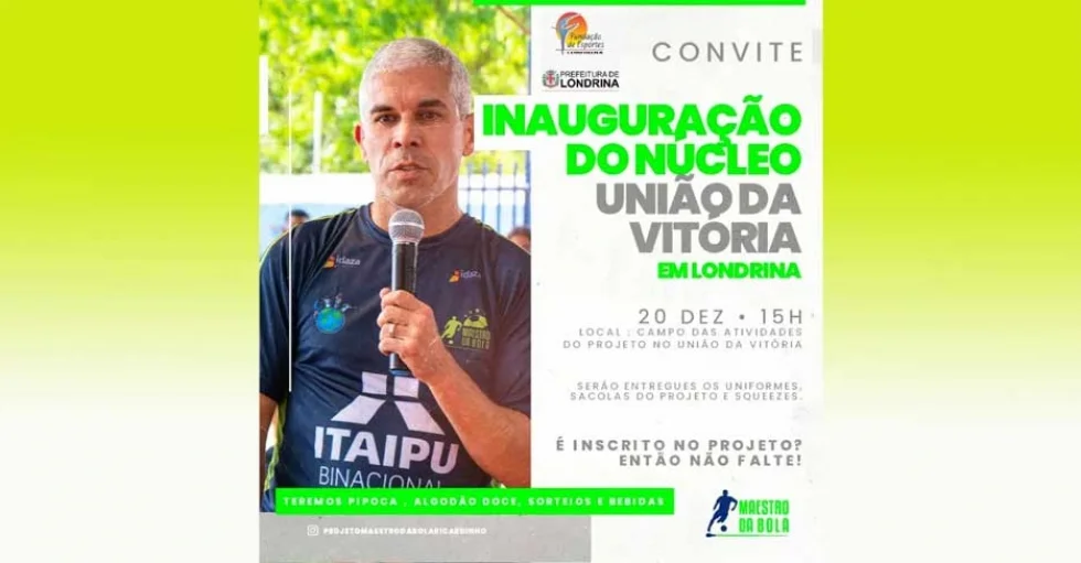 Pentacampeão Ricardinho lança primeiro núcleo em Londrina do projeto Maestro da Bola