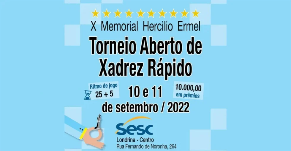 Instituto Memorial Hercilio Ermel abre pré-inscrições para torneio de xadrez