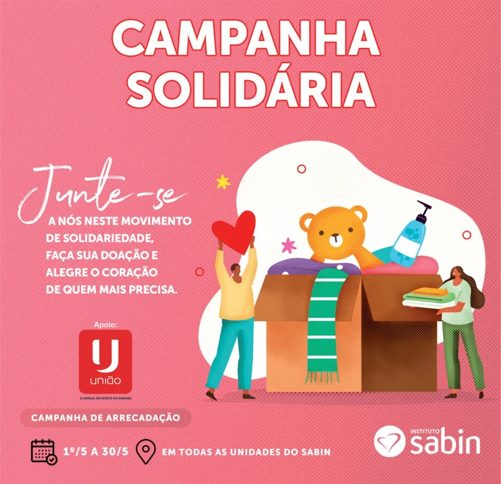 Ação solidária vai arrecadar roupas e itens de higiene em Londrina