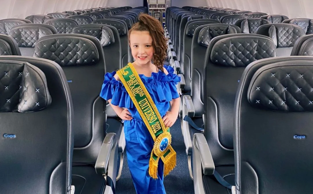 Com apenas 06 anos, Charlotte Moroni representa o Brasil em concurso internacional de beleza na Colômbia