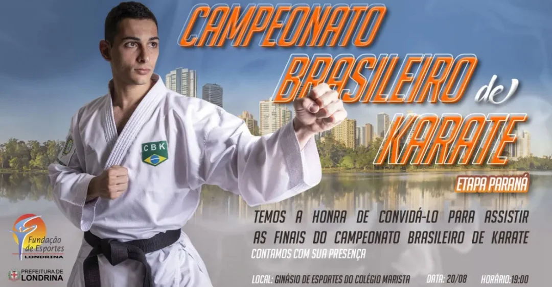 Campeonato Brasileiro de Karatê, etapa Paraná, começa nesta quarta (17) em Londrina
