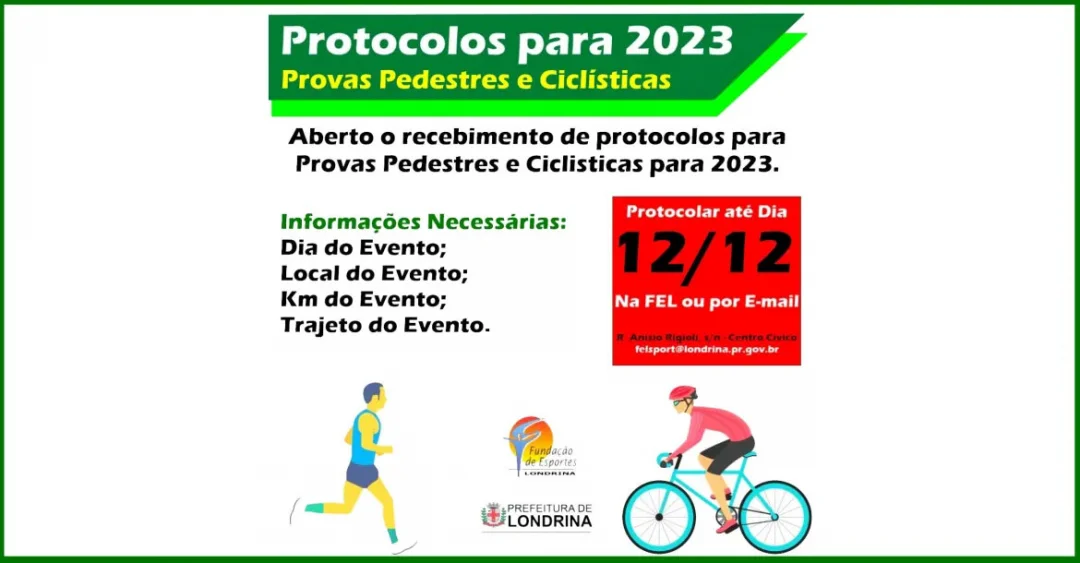 FEL prorroga período de solicitações para provas pedestre e ciclísticas em 2023