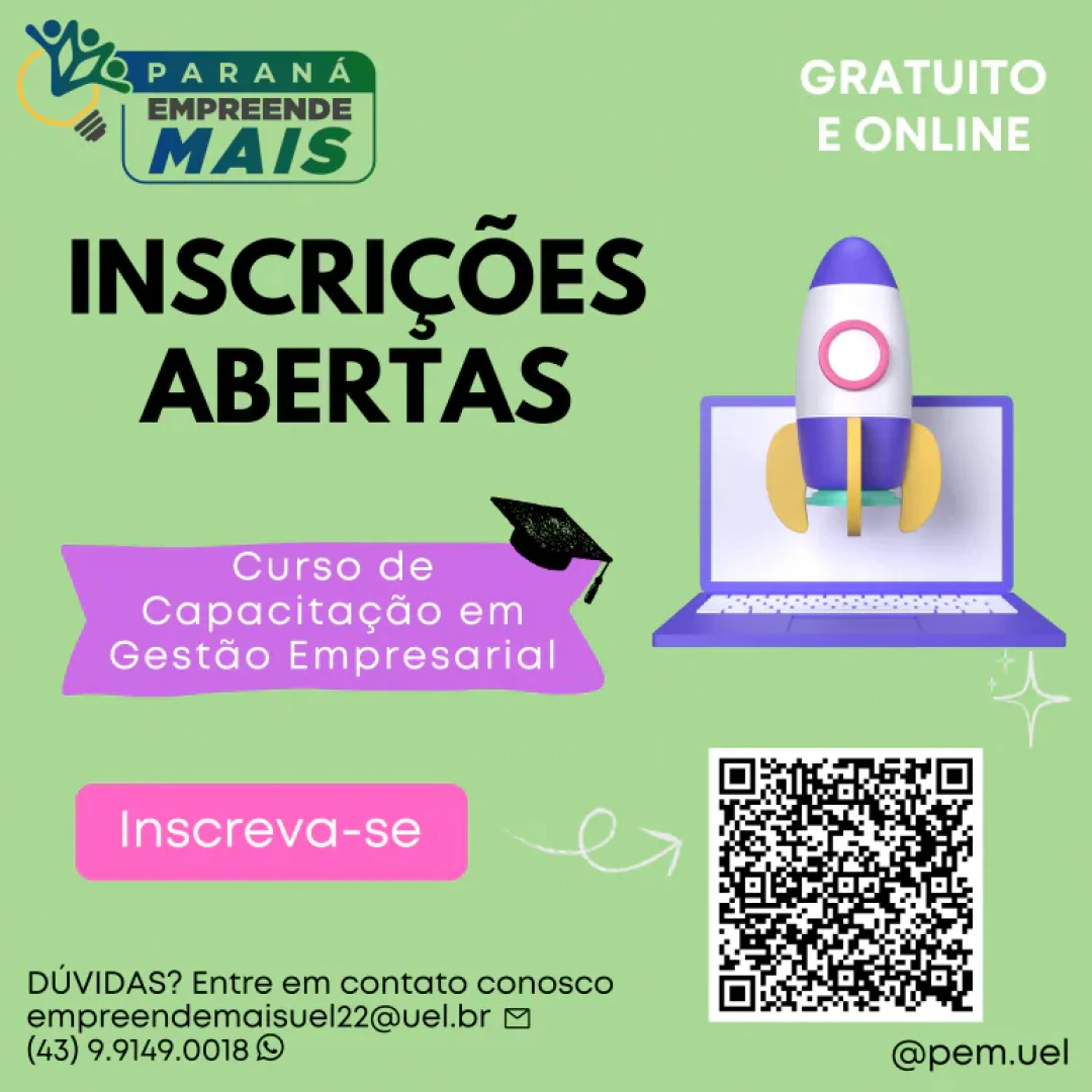 Paraná Empreende Mais abre inscrições para curso de Gestão Empresarial