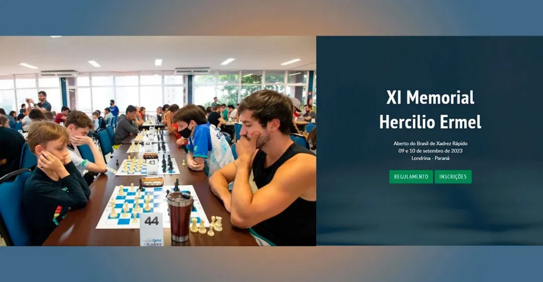 Mais de 100 enxadristas já se inscreveram para o XI Memorial Hercilio Ermel – Torneio Aberto de Xadrez