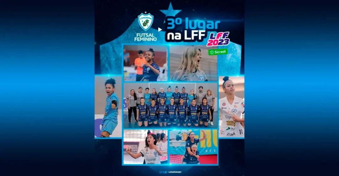 Londrina Futsal supera campanha passada e termina a Liga Feminina 2023 em 3º lugar