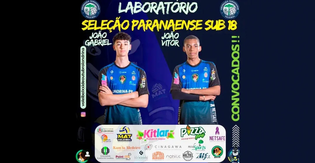Atletas de Londrina são convocados para treinar com a Seleção Paranaense de Voleibol