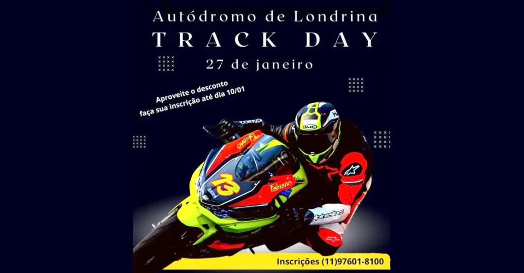 Autódromo de Londrina recebe Track Day de motovelocidade neste sábado (27)