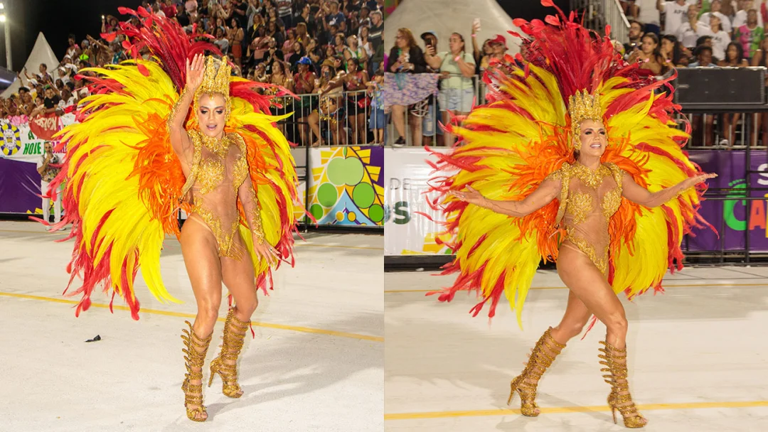 Rainha da X9 Pioneira, Francine Carvalho desfila com fantasia de cristais: “a mais luxuosa”