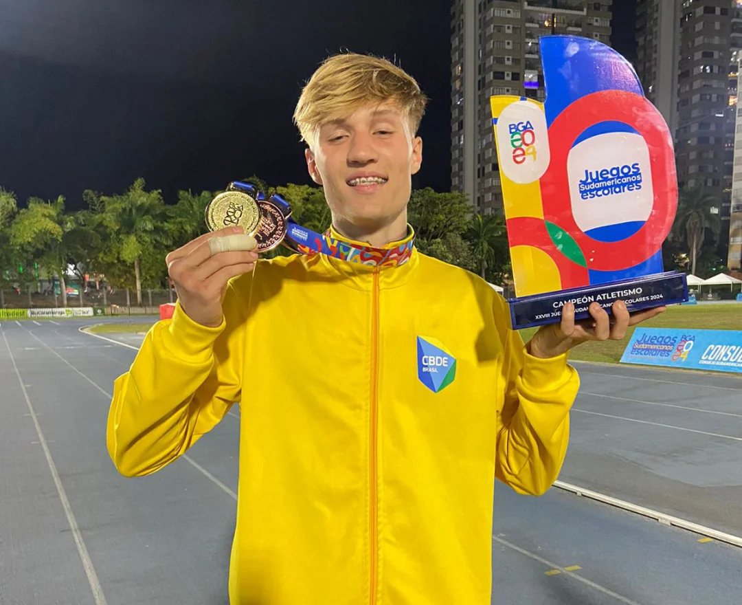 Rolândia: Rafael Schurmann Briganó conquista duas medalhas para o Brasil, nos Jogos Escolares Sul-americanos, em Bucaramanga, Colômbia