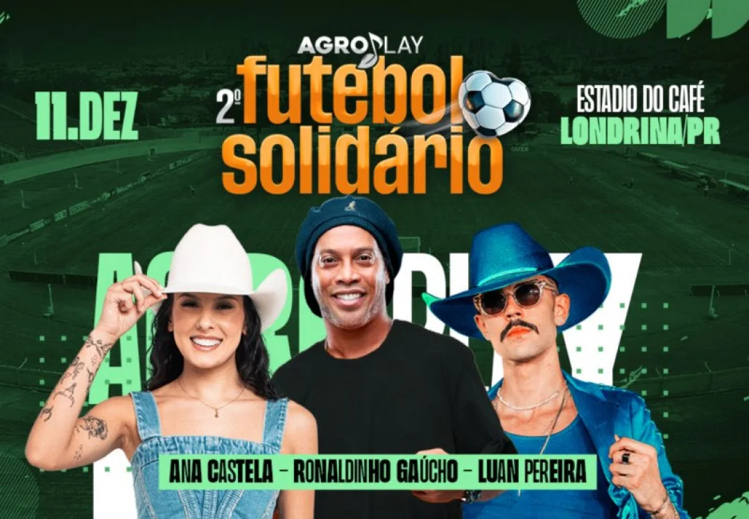 Londrina recebe jogo beneficente com Ronaldinho Gaúcho e estilo "Super Bowl"