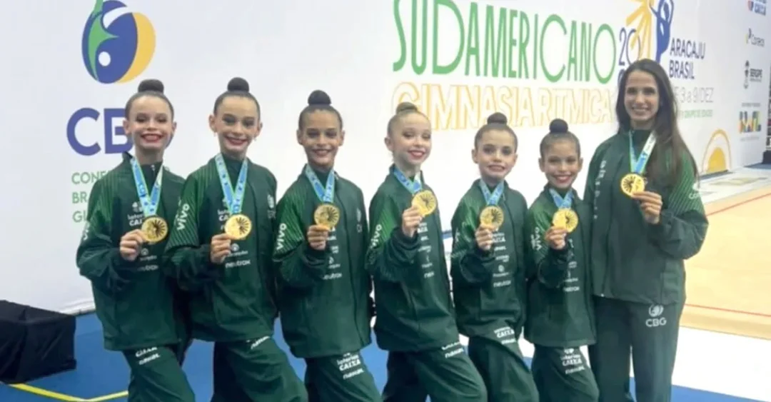 Ginastas da ADR Unopar conquistam sete medalhas de ouro no Sul-Americano