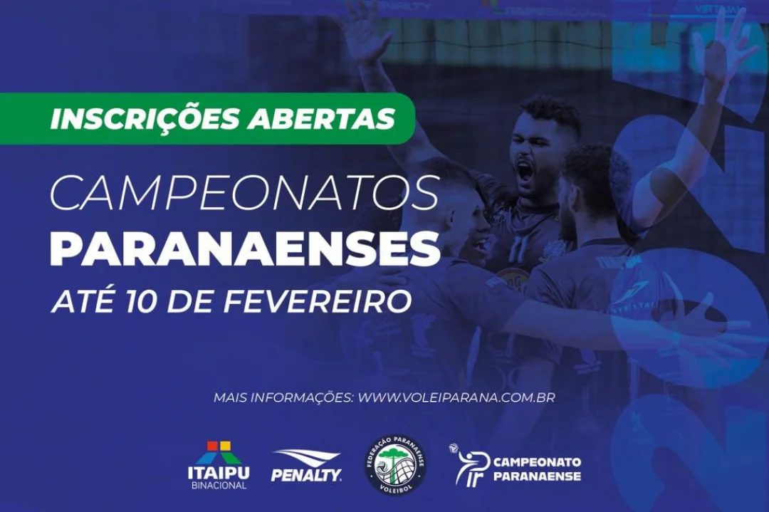 Federação Paranaense de Voleibol abre inscrições para estaduais de 2025