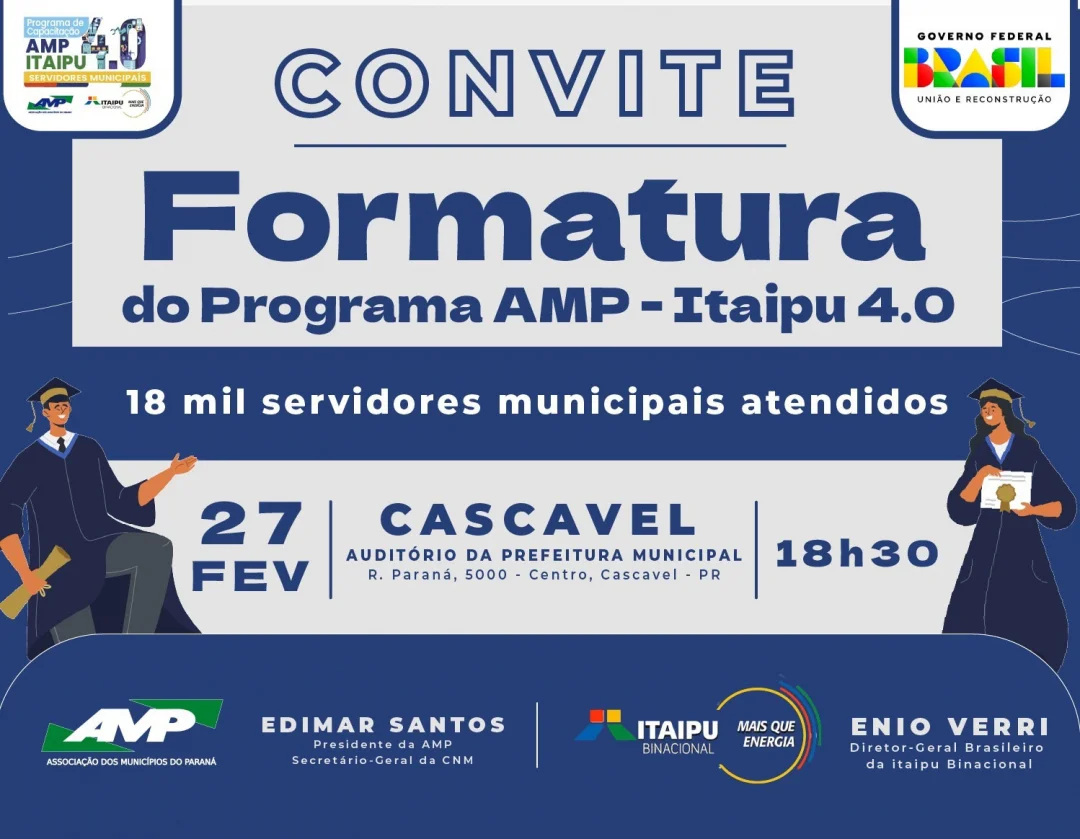 AMP/Itaipu 4.0 promove formatura de 18 mil alunos em Cascavel nesta quinta-feira