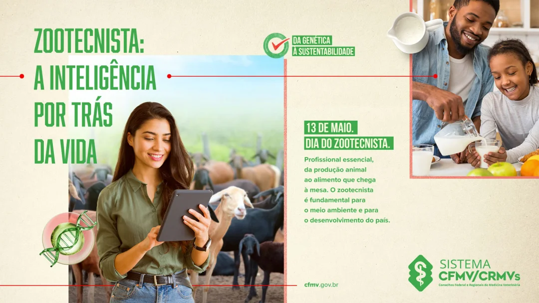 “Zootecnista. Inteligência por trás da vida”: Sistema CFMV/CRMVs lança campanha nacional em homenagem à profissão