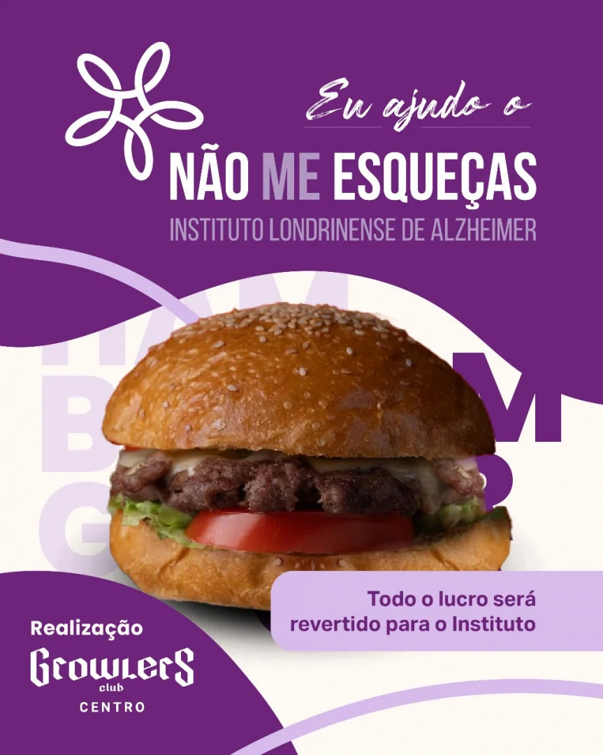 Campanha solidária: compre um hambúrguer e ajude quem vive com Alzheimer em Londrina
