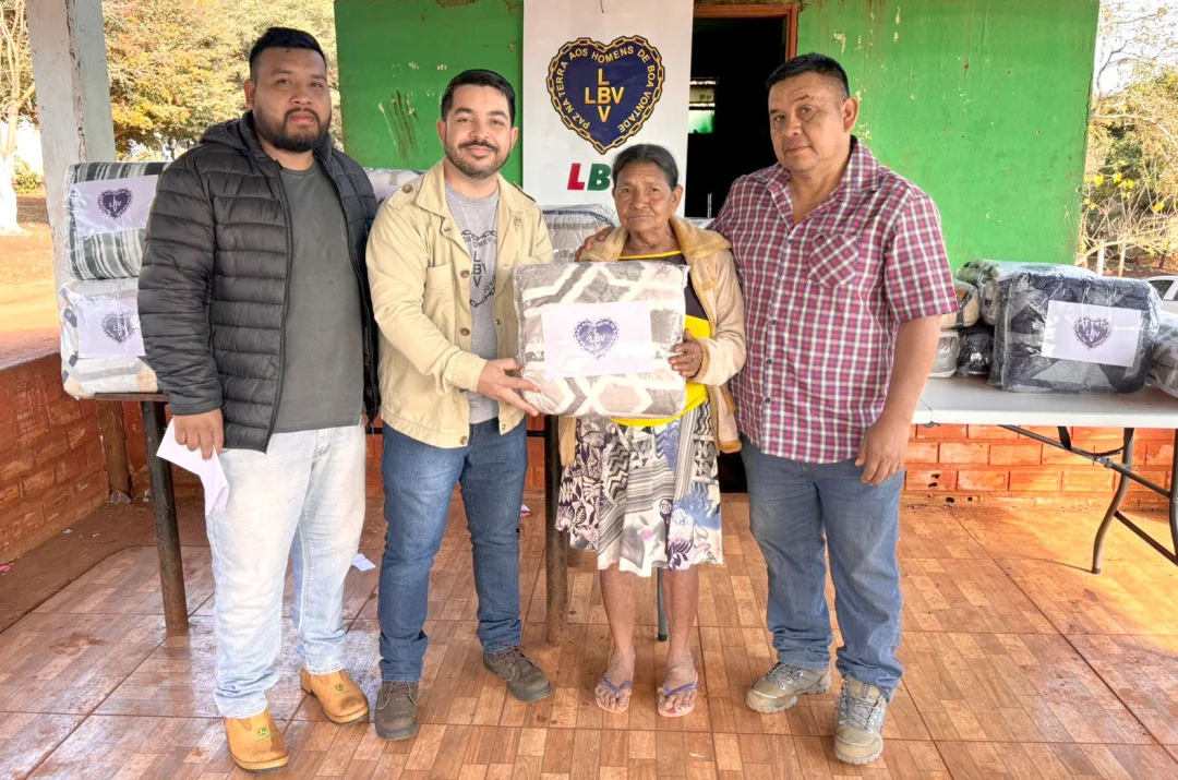 LBV aquece corações com entrega de  cobertores na Terra Indígena Kaingang Apucaraninha