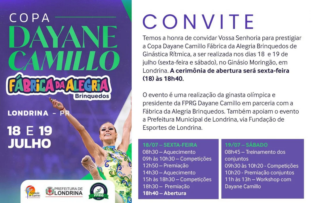 Copa Dayane Camillo reúne mais de 160 ginastas em Londrina