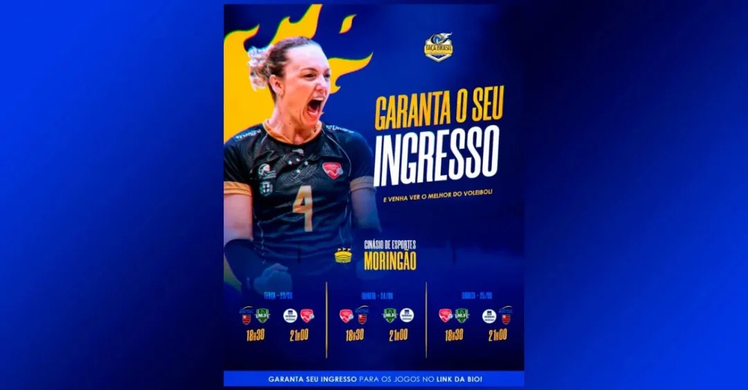 Ingressos à venda para Taça Brasil de Voleibol no Moringão