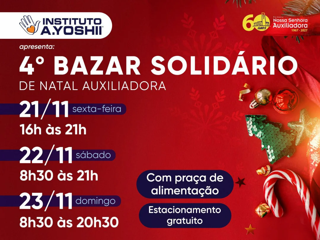 ​​​​​​​Instituto A.Yoshii patrocina bazar social de Natal em Londrina