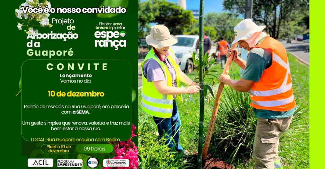 Prefeitura inicia projeto de Arborização da Rua Guaporé