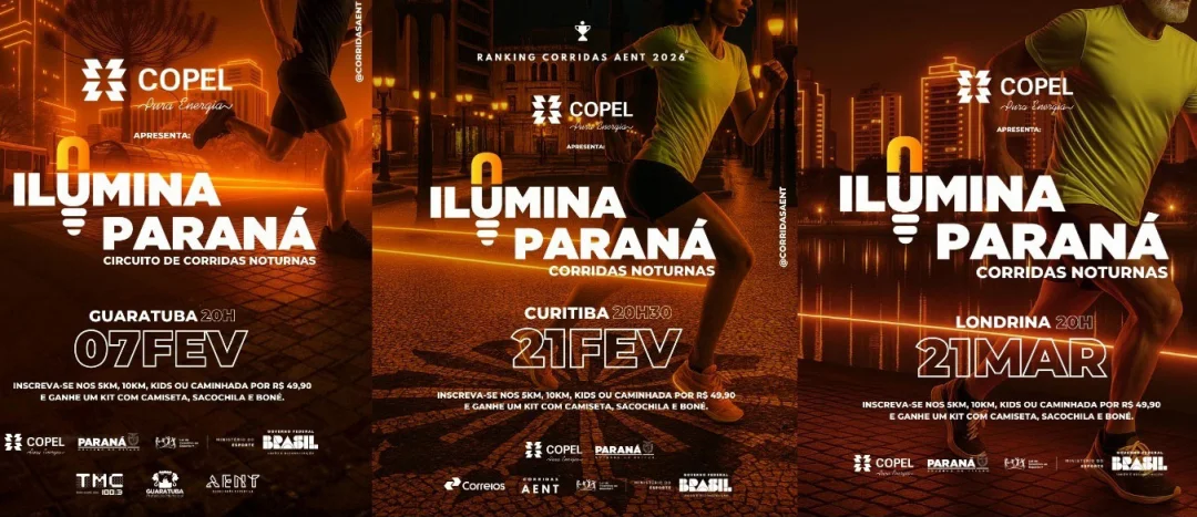 Circuito de Corridas Noturnas Ilumina Paraná abre inscrição para terceira etapa, em Londrina