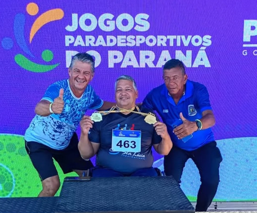 Rolandense Cláudio Alves de Souza faz bonito nos Jogos Paradesportivos do Paraná e é campeão em duas provas