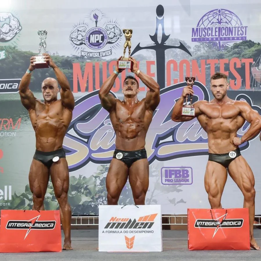 Sem público, Eduardo Machado fatura o 2º lugar na Muscle Contest International