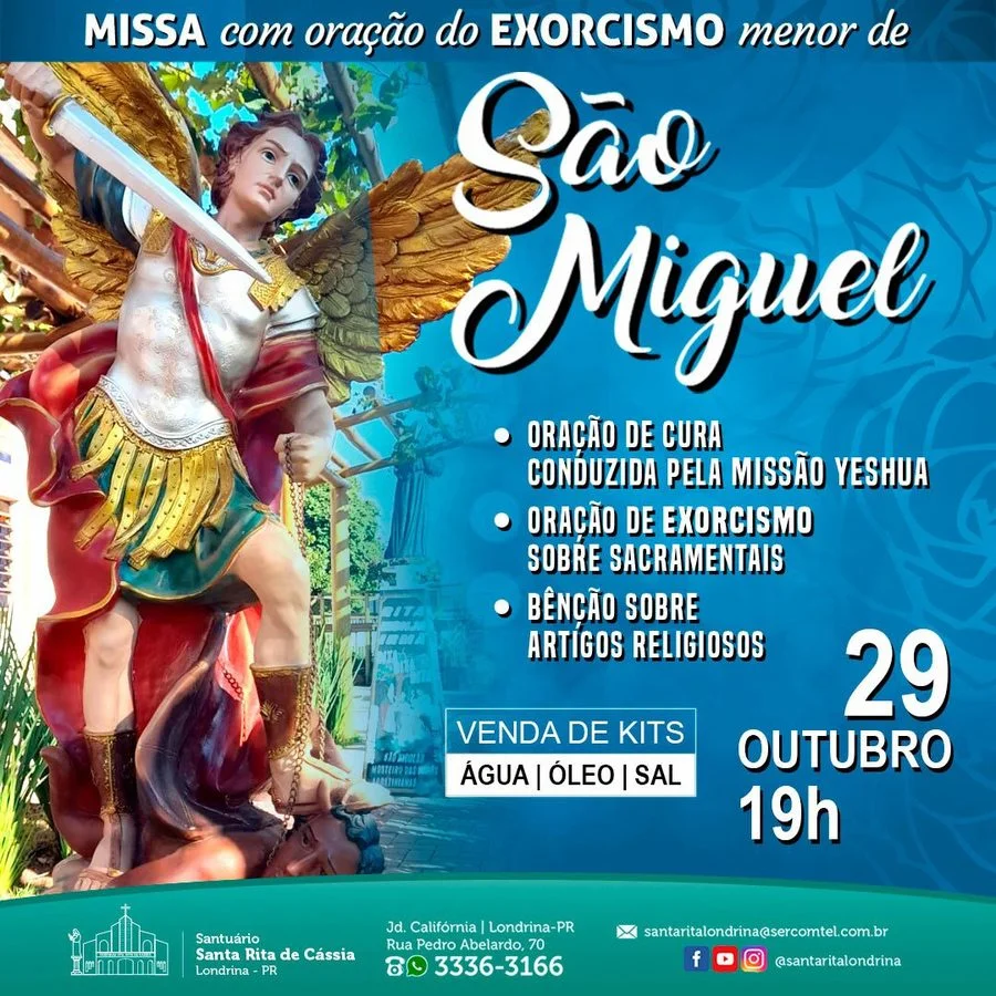 Missa de São Miguel com Oração do Exorcismo Menor