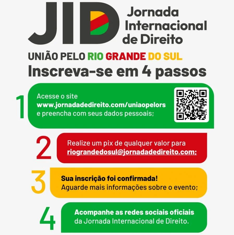 Jornada Internacional de Direito realiza evento em prol dos desabrigados do RS