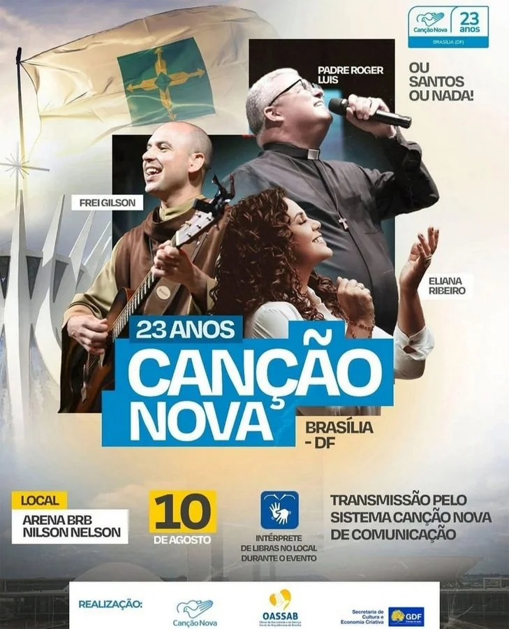 Eliana Ribeiro e Frei Gilson participam do aniversário de 23 anos da Canção Nova em Brasília