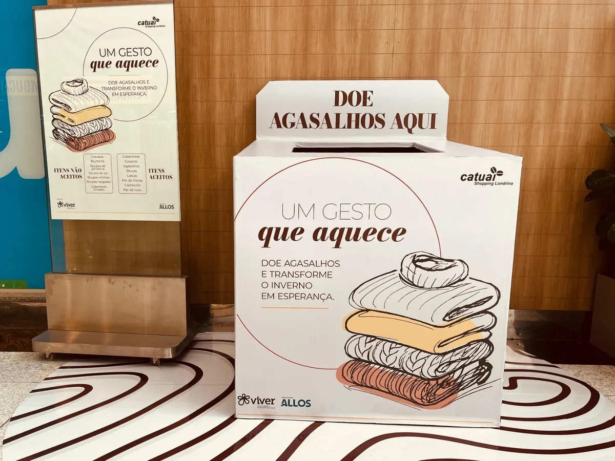 Catuaí Shopping realiza campanha do agasalho em Londrina com arrecadação para a ONG Viver