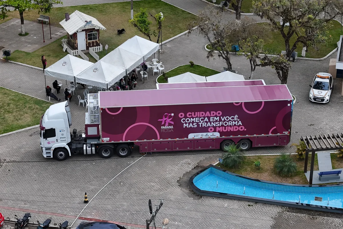 Carreta Saúde da Mulher supera previsão de atendimentos e fortalece prevenção no interior do Paraná