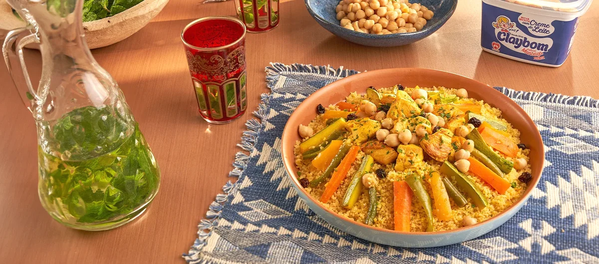 Receitas: Cuscuz Marroquino de Legumes e Frango