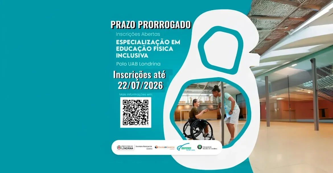 UEL prorroga inscrições para pós-graduação gratuita em Educação Física Inclusiva na UAB Londrina