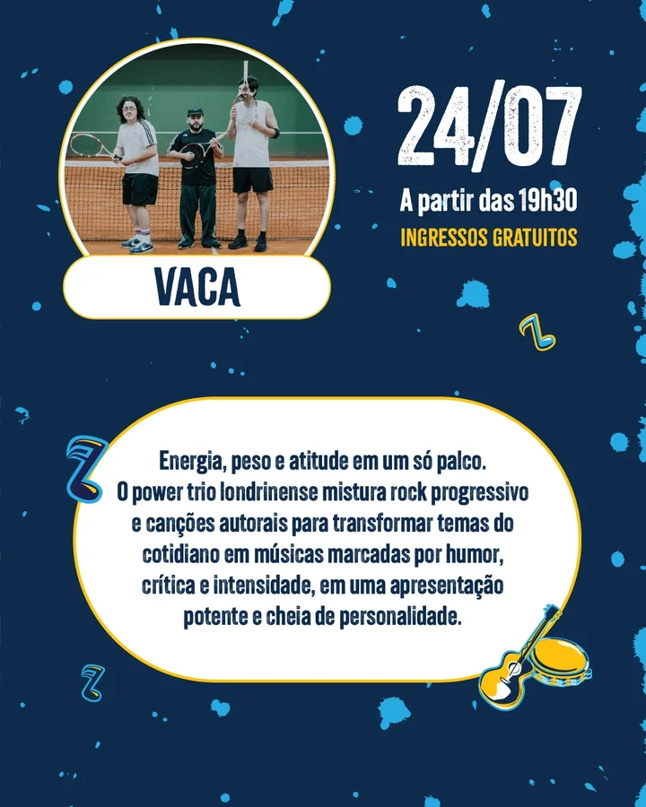 Londrina ganha destaque no Festiban 2026 com três bandas entre as atrações do festival estadual